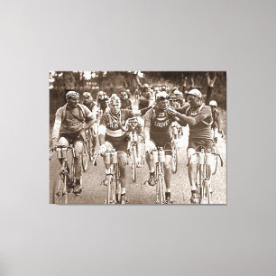 EN INTIM PORTRÄTT AV TOUR DE FRANCE 1920-talet Canvastryck