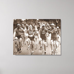 EN INTIM PORTRÄTT AV TOUR DE FRANCE 1920-talet Canvastryck