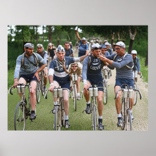 EN INTIM PORTRÄTTBILD TOUR DE FRANCE 1920-talet Re Poster