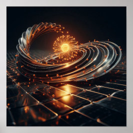 En invecklad konstfusion och vetenskap poster