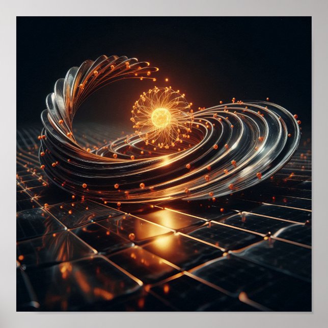 En invecklad konstfusion och vetenskap poster (Framsidan)