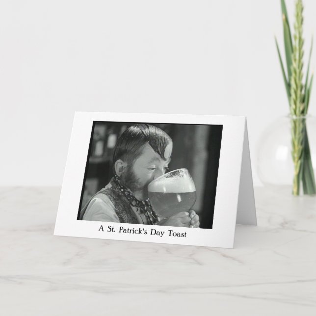En irländare som dricker rostat bröd kort (Framsida)
