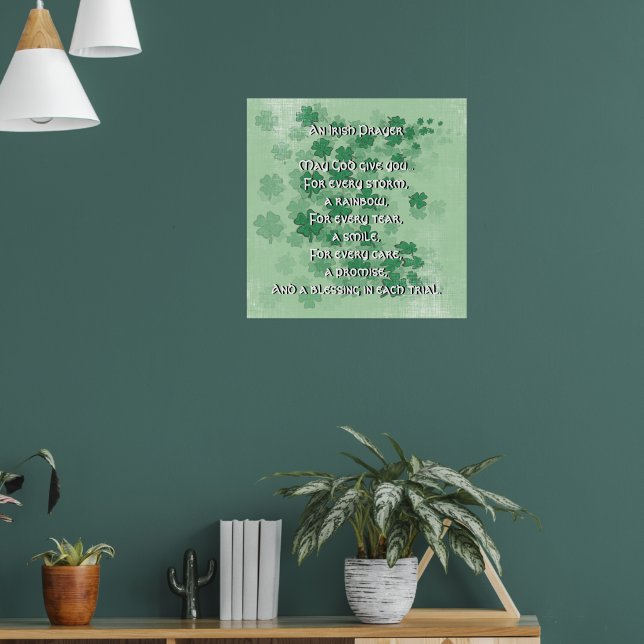En irländsk bön - Varje tår - Ett leende Poster (Vardagsrum 1)