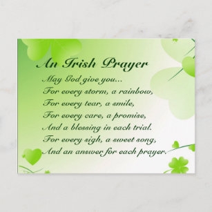 En irländsk bön - vykort