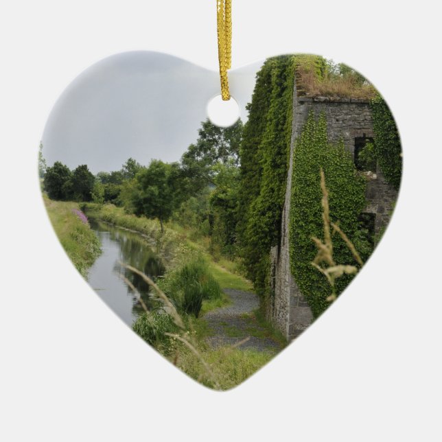 En irländsk kanal julgransprydnad keramik (Framsidan)