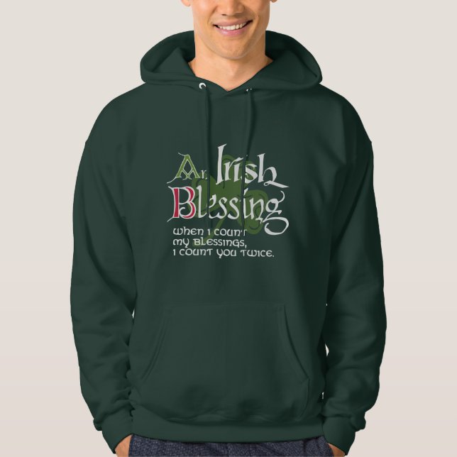 En irländsk välsignelse hoodie (Framsida)