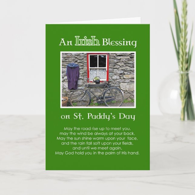En irländsk välsignelse på St. Patricks dag Kort (Framsida)