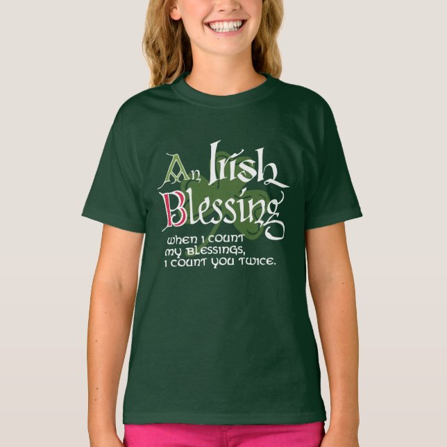 En irländsk välsignelse t shirt (Framsida)