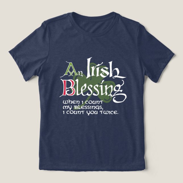 En irländsk välsignelse t shirt (Design Framsida)