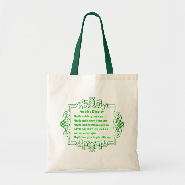 En irländsk välsignelse Tote Bag Tygkasse (Framsidan)