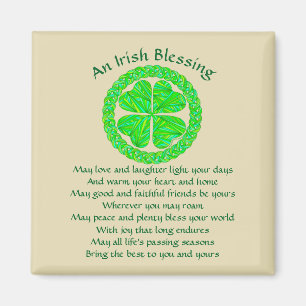 En irländsk välsignelseCelticShamrock Magnet