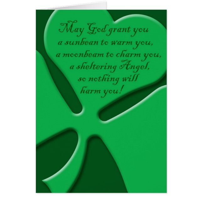 En irländsk Wish Hälsningskort (Framsidan)