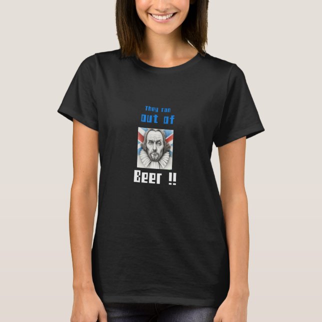 En irriterad Shakespeare eftersom det inte finns n T Shirt (Framsida)