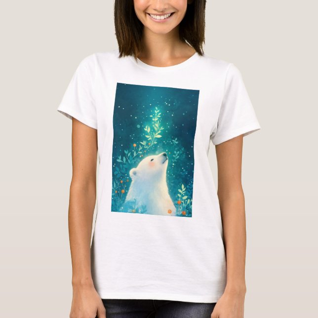 En isbjörn lugn natt t shirt (Framsida)