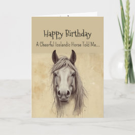 En isländsk hästhundskård kort