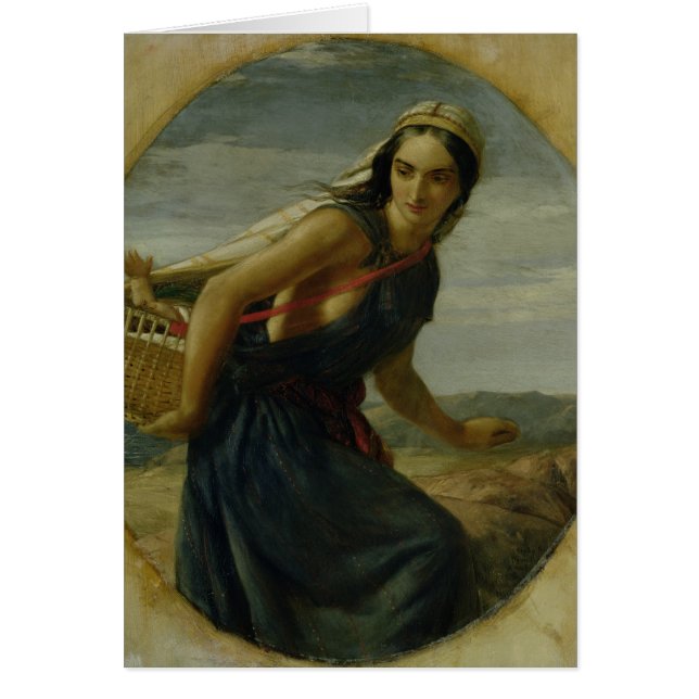 En israelisk mor, 1857/1860 hälsningskort (Framsidan)