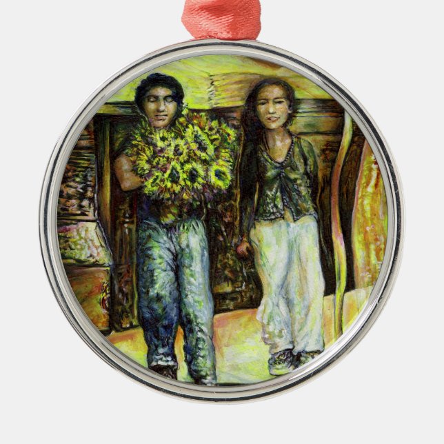 En istinchapeI-fas av en ChaIenge Julgransprydnad Metall (Framsidan)