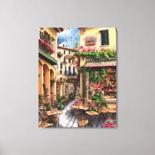 En italiensk gatuscen Ephemera Design Series 23 Canvastryck