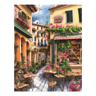 En italiensk gatuscen Ephemera Design Series 23 Fototryck