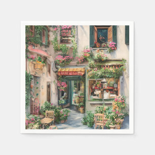 En italiensk gatuscen Ephemera Design Series 24 Pappersservett