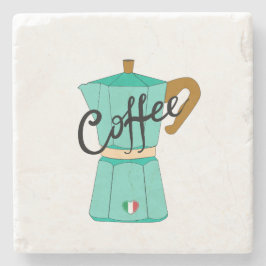 En italiensk kaffemoka stenunderlägg