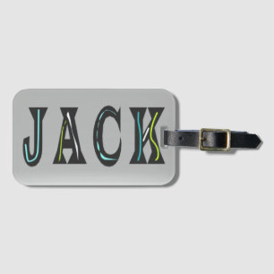 En Jack med namnet Man är ett ryggkortsfall Bagagebricka