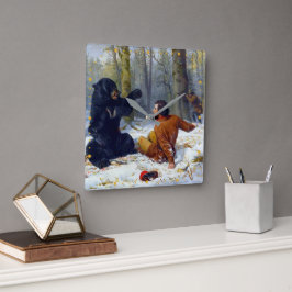 En jägares liv  Ett knepigt läge Arthur Tait 1856 Fyrkantig Klocka