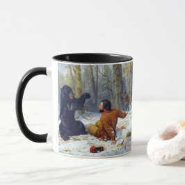 En jägares liv Ett knepigt läge Arthur Tait 1856 Mugg