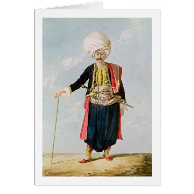 En Janissary, c.1823 Hälsningskort (Framsidan)