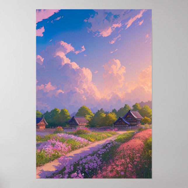 En japansk landsby poster (Framsidan)