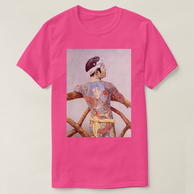 En japansk man som är utsökt t shirt (Design framsida)