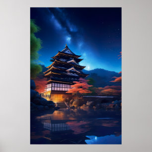 En japansk slott Amidst the Stars Poster