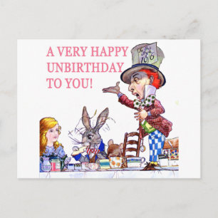 En jätteglada Unbirthday till dig! Vykort