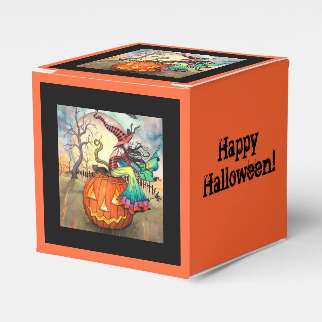 En jättekvinnlig pumpa Halloween-gåva låda Presentaskar (Framsidan Sidan)