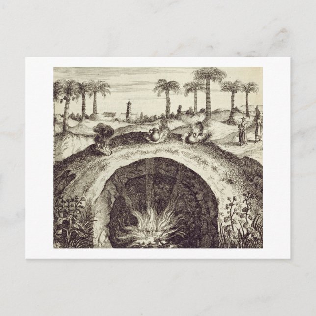 En jättelik underjordisk ångkokare, från 'China Il Vykort (Framsida)