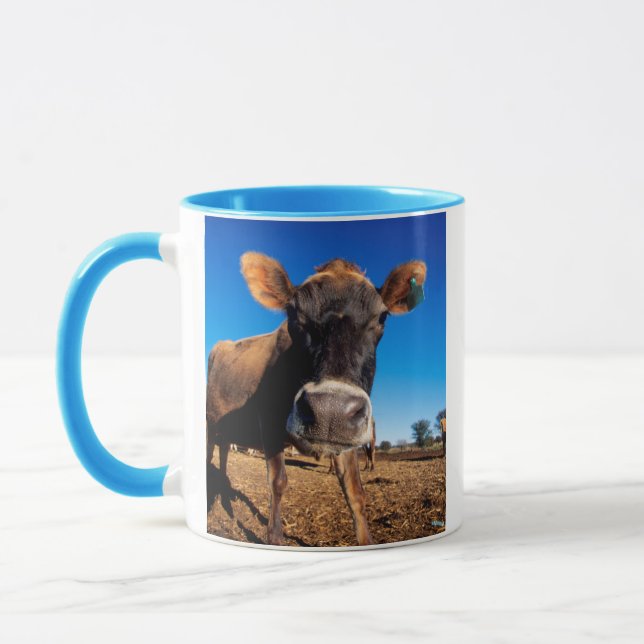 En Jerseyko som är nyfiken Mugg (Vänster)