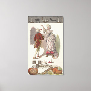 En Jolly HalloweenRestoration påklädd kopplar ih Canvastryck