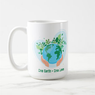 En jord en Kärlek. Rädda planeten Kaffemugg