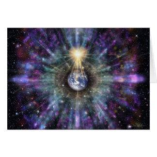 En jord ett hjärta hälsningskort