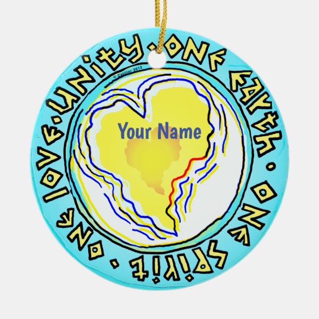 En jord julgransprydnad keramik (Framsidan)