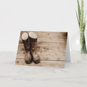 En jordbrukares muddy Rubber Boots Kort