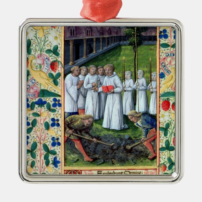 En jordfästning julgransprydnad metall (Framsidan)