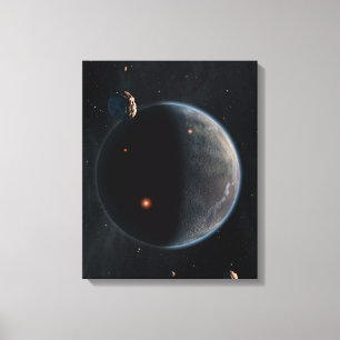 En jordliknande planetsRik i kol och torr. Canvastryck