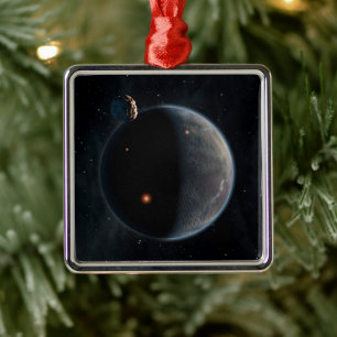 En jordliknande planetsRik i kol och torr. Julgransprydnad Metall