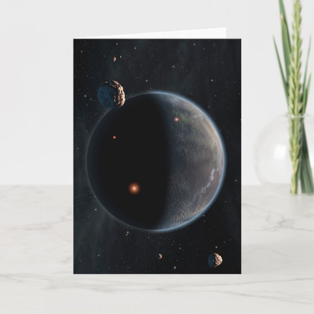 En jordliknande planetsRik i kol och torr. Kort (Framsida)