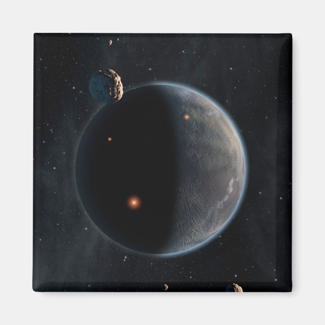 En jordliknande planetsRik i kol och torr. Magnet (Framsidan)