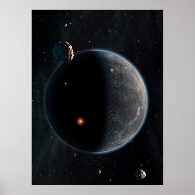 En jordliknande planetsRik i kol och torr. Poster (Framsidan)