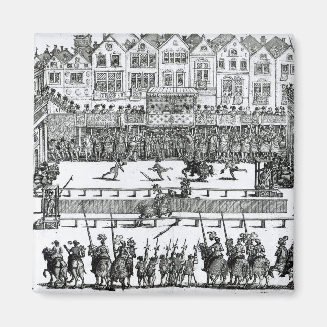 En jousting Scene Magnet (Framsidan)