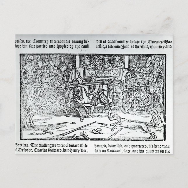 En jousting Tournament Vykort (Framsida)