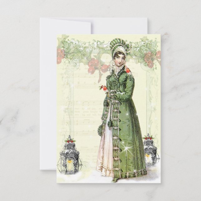 En Joyous Noel Jane Austen Inspired OSA Kort (Framsida)